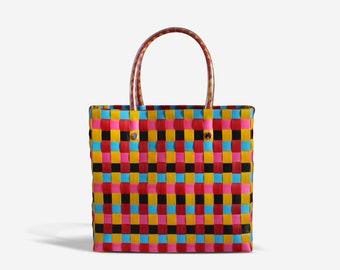 Braided Plastic Strap Bag - Guatapé Design Midi