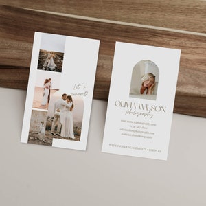 de Carte de visite verticale de photographie | de visite moderne simple | Carte de visite unique avec photo | Conception de cartes de visite à faire soi-même