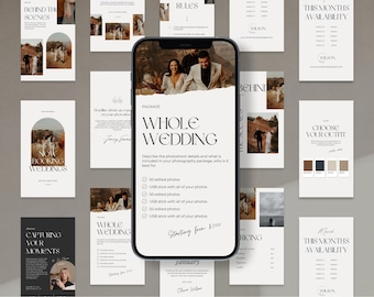136 Instagram Stories Templates Bundle Editable in Canva | Photoshoot Story for Photographers | Sneak Peek Template