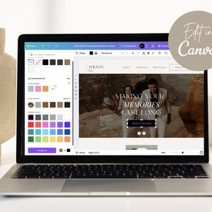 Photography Website Template Canva | Website Template for Photographers | Canva Website Design | Photographer Website | Dark Feminine Theme image 11