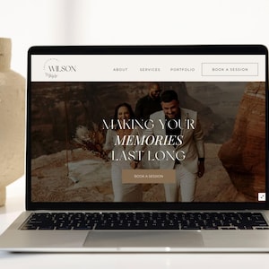 Photography Website Template Canva | Website Template for Photographers | Canva Website Design | Photographer Website | Dark Feminine Theme image 13