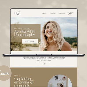 Canva Website Template for Photographers in Boho Style