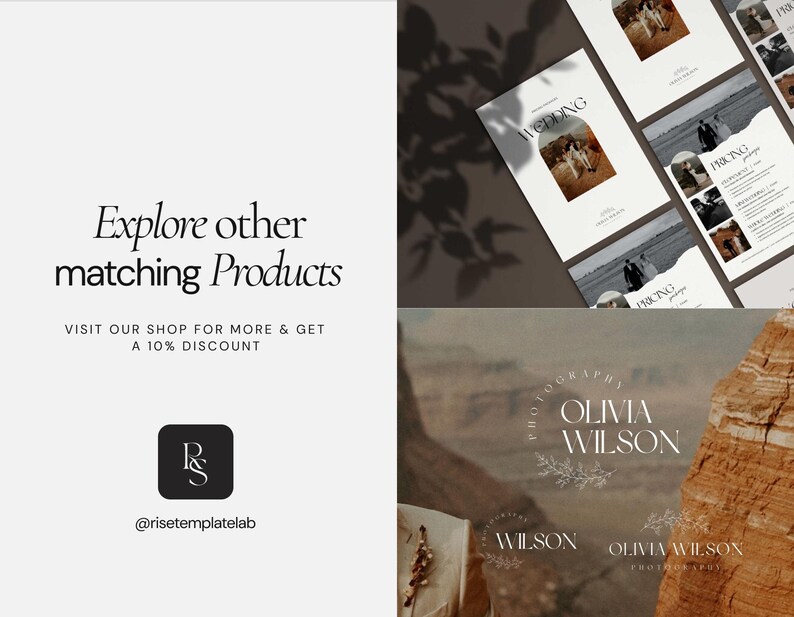 Photography Website Template Canva | Website Template for Photographers | Canva Website Design | Photographer Website | Dark Feminine Theme image 14