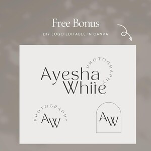Photography Website Template for Canva, 1 Page Modern Website Template for Wedding Photographers, Boho Style image 4