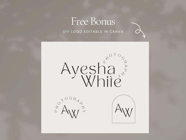 Photography Website Template for Canva, 1 Page Modern Website Template for Wedding Photographers, Boho Style image 4