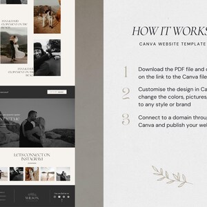 Photography Website Template Canva | Website Template for Photographers | Canva Website Design | Photographer Website | Dark Feminine Theme image 10