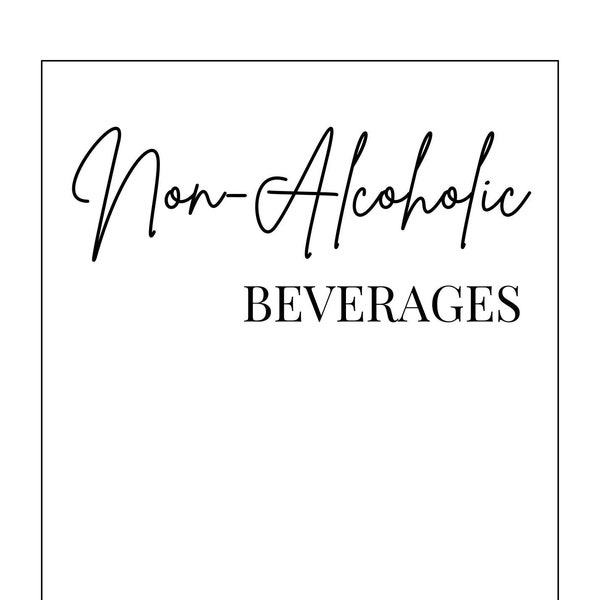 Non-Alcoholic Beverage Sign