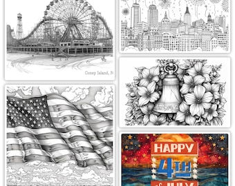 USA - 4th of July Coloring Book (Download - printable)