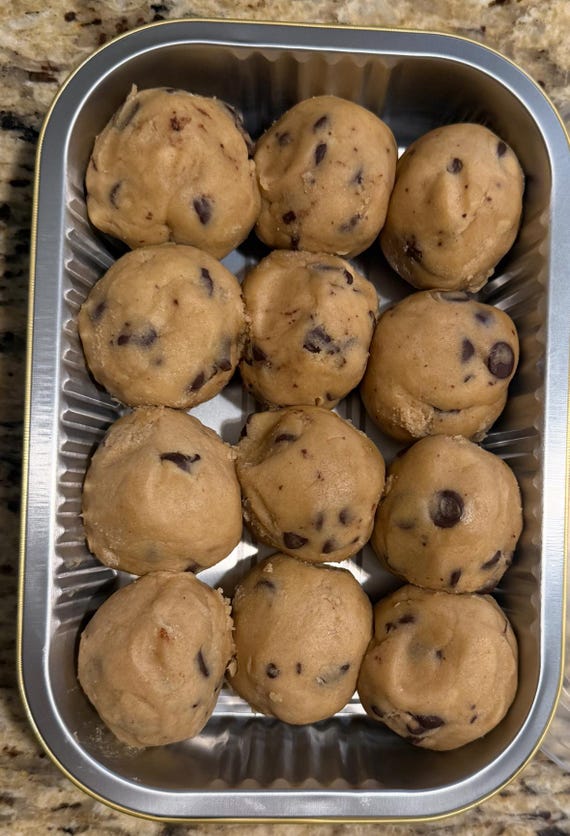 1 Dozen Chocolate Chip Cookie Dough Balls from SCRATCH!