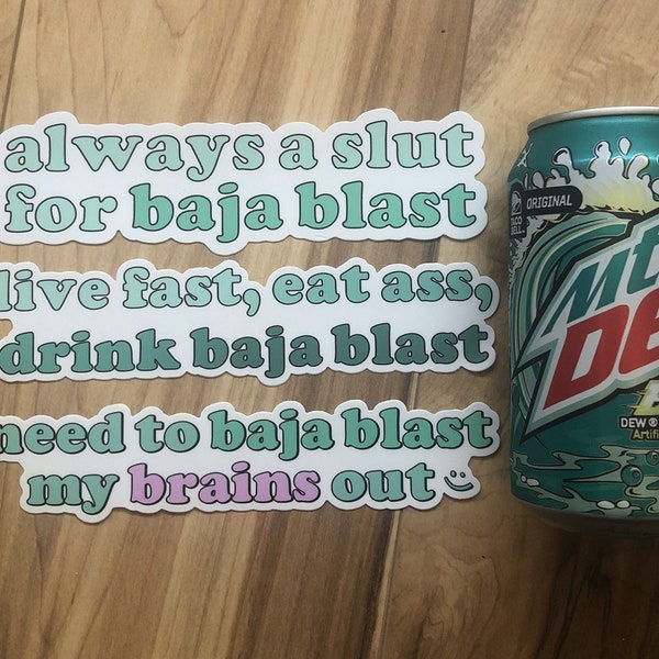 set of 3 baja blast stickers