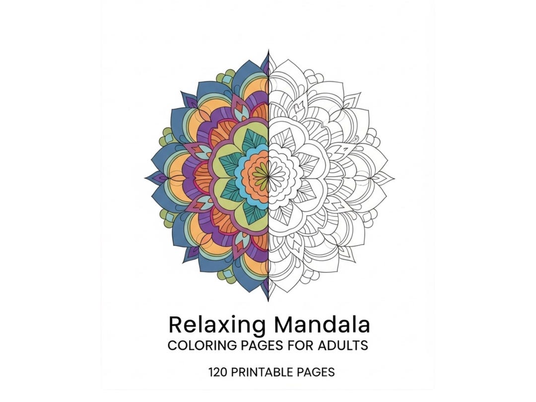 Relaxing Mandala Coloring Pages for Adults – Printable Stress Relief ...