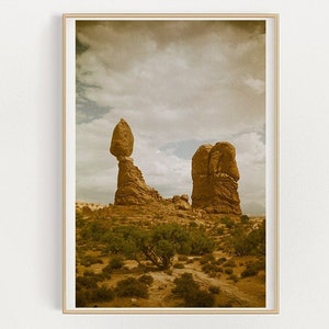 arches balanced rock - 35mm film photography - digital download print - printable wall art - vintage utah arches national park photo
