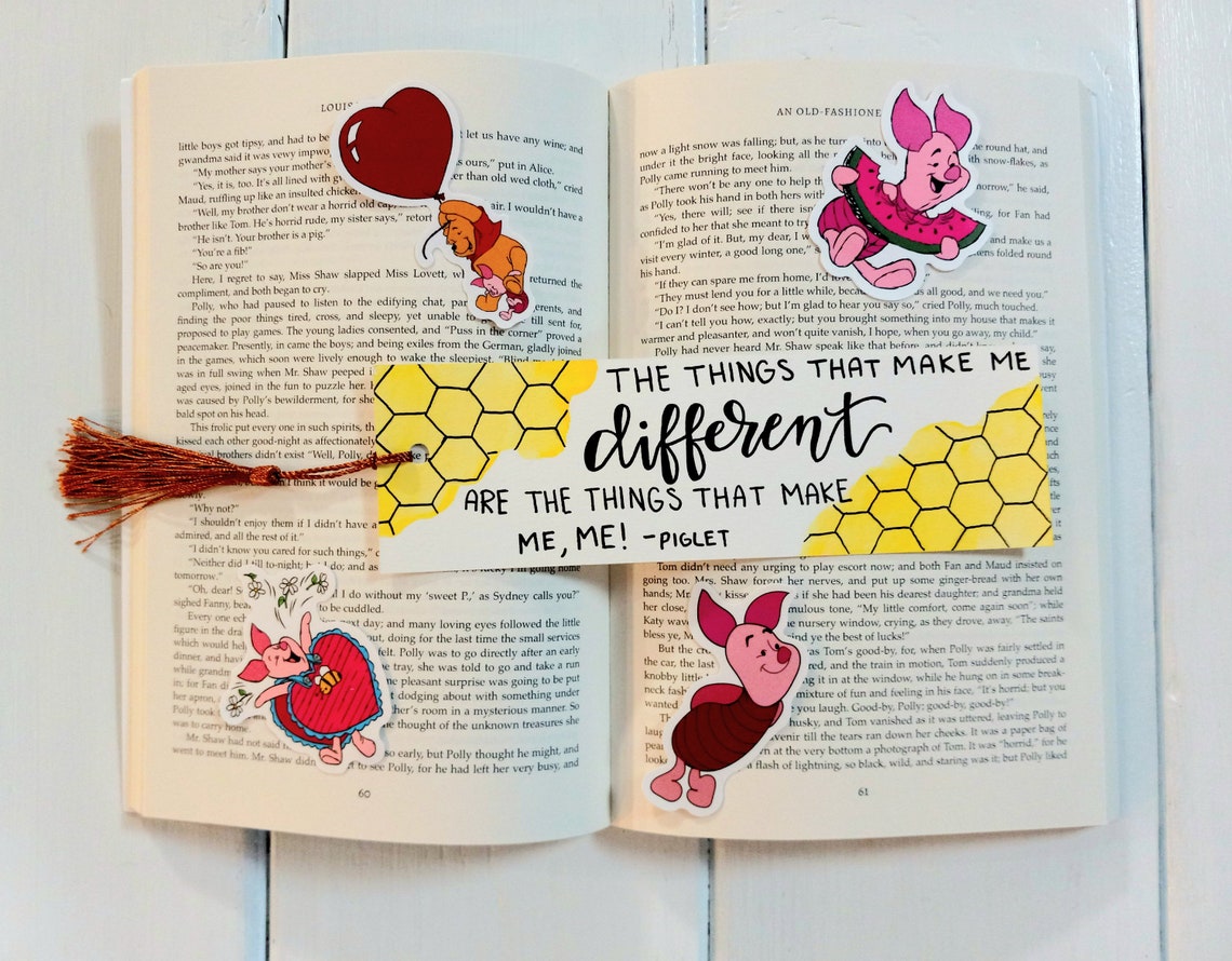 Winnie the Pooh Bookmarks-set of 3-handmade Watercolor Bookmarks-book ...