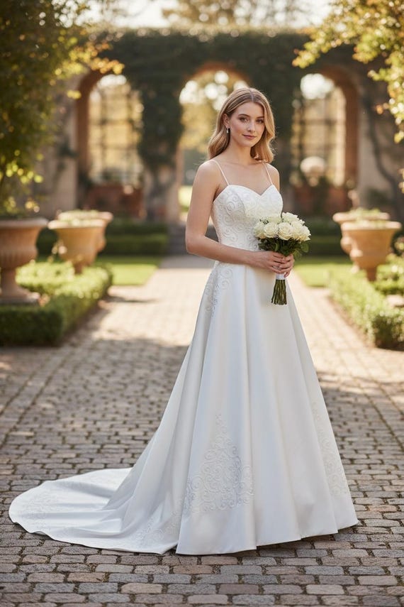elegant classic wedding dress Simple Elegant Wedding Dress with Sleeves