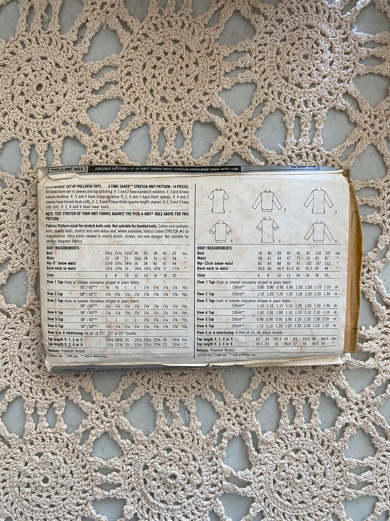 Simplicity Pattern 5133 1981 Misses Set of Pullover Topsstretch Knit