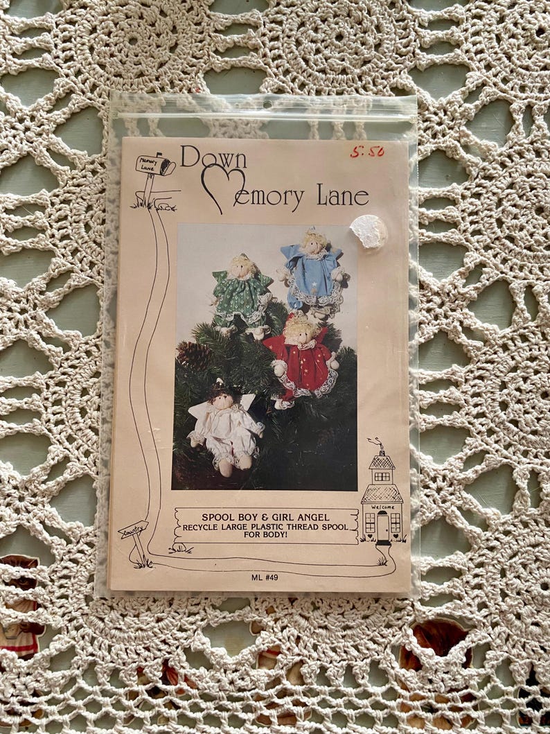 Down Memory Lane Spool Boy & Girl Angels (est. 1980's) - Etsy