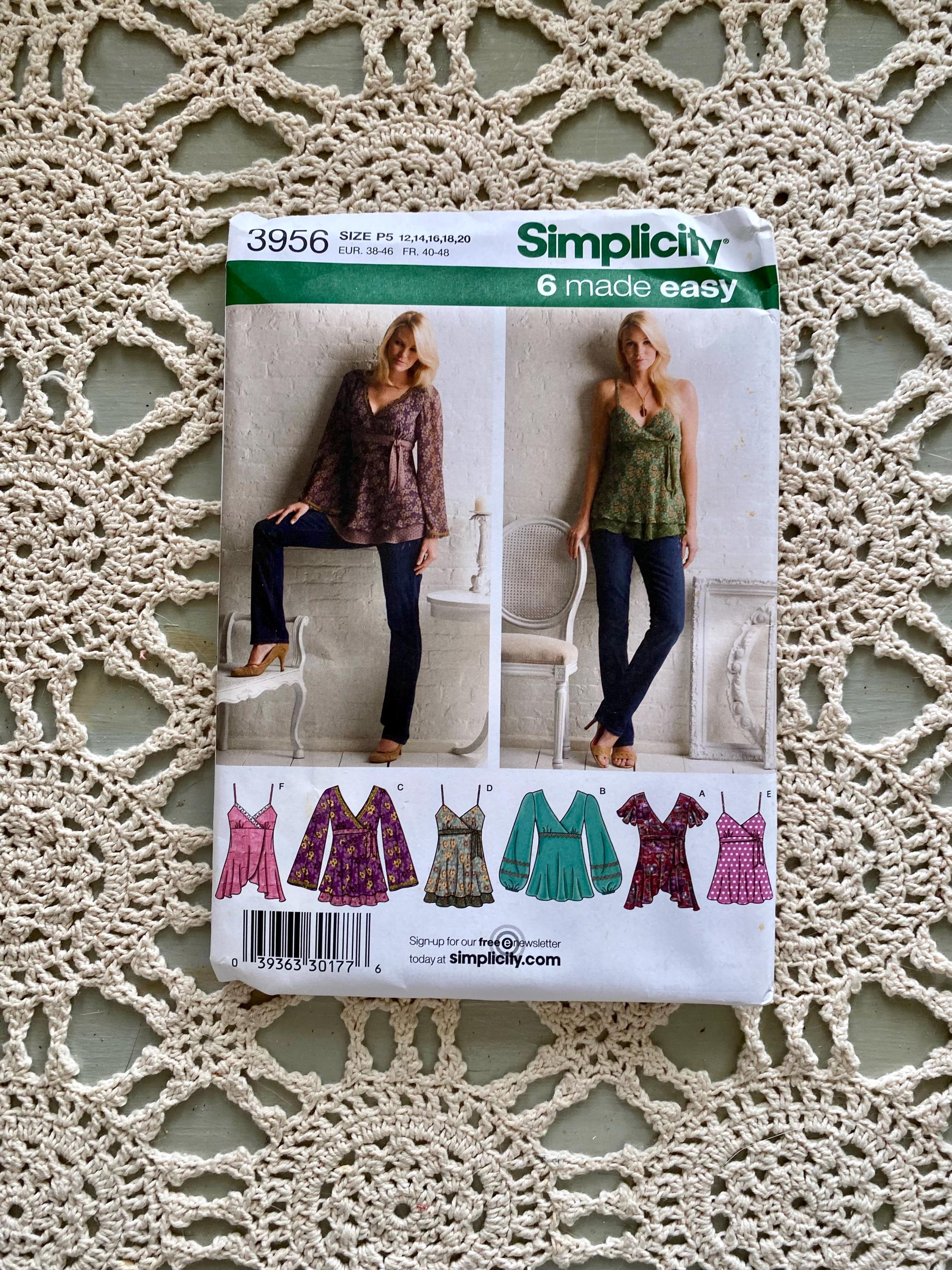 Patron Simplicity 1446 – 6 Hauts, Pantalons & Shorts Faciles Grande Taille Femme (18W-20W-22W-24W), Pull-on Confort