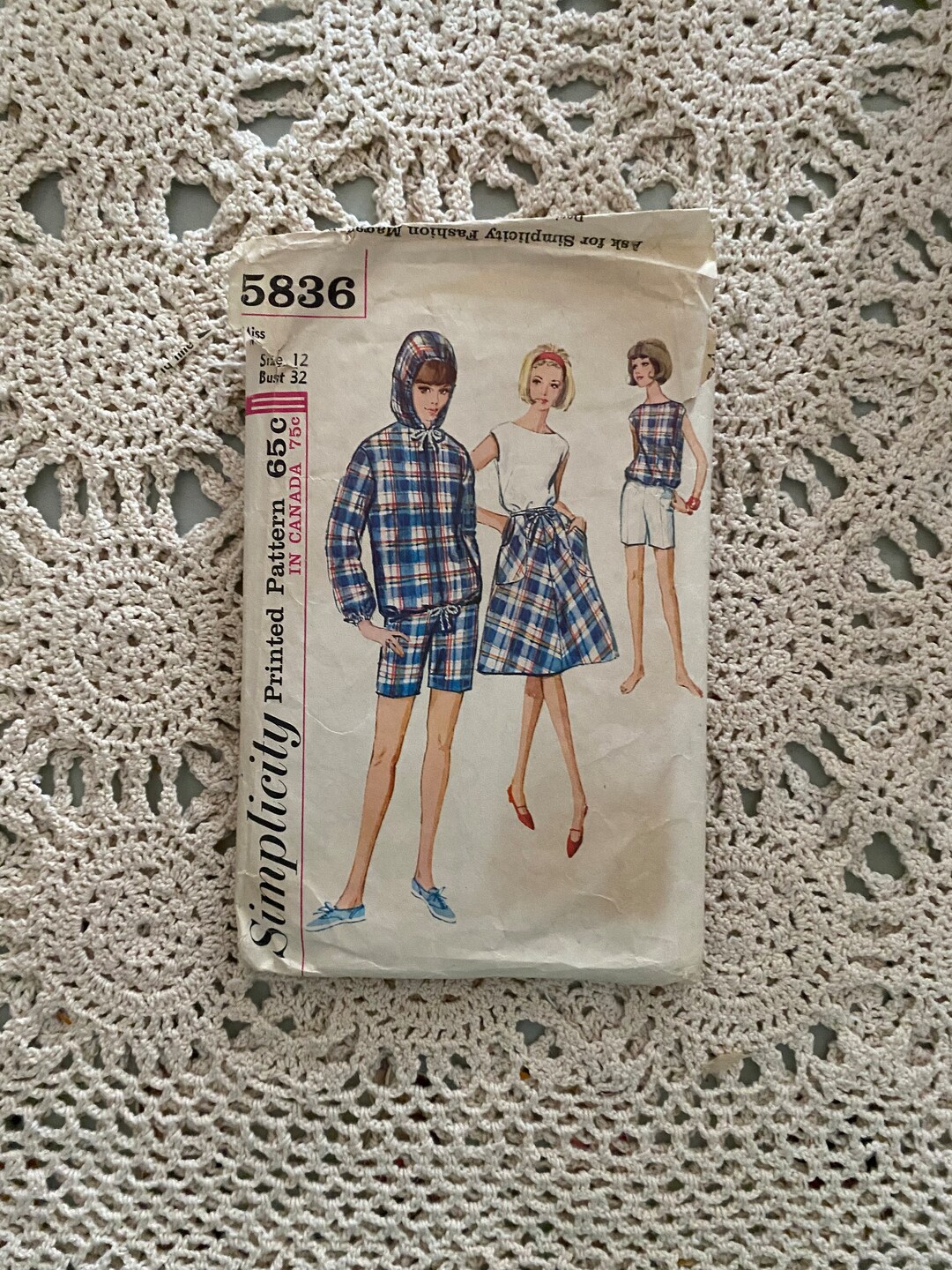 Simplicity Pattern R11878 Simplicity Pattern #5836 (1964) Misses' Jacket, Skirt, Blouse, and ...