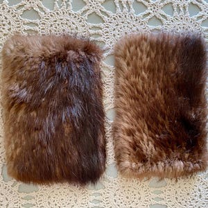 Vintage Fur Cuffs — Elegant Detachable Trim for Coats & Sweaters