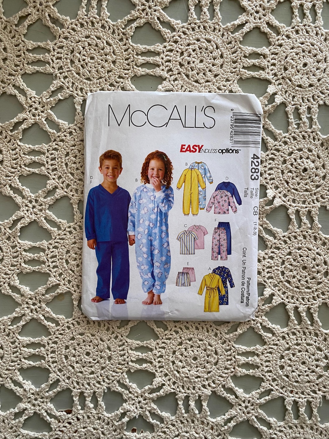Mccall's Pattern #4283 (2003) Toddlers' and Children's Robe, Belt ...