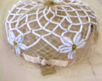Coquette Vintage Pillbox Brim Hat Arlin Cream White 100 