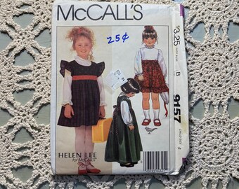 McCall’s Pattern 9157 (1984) Children's Dress or Blouse and Jumper UNCUT
