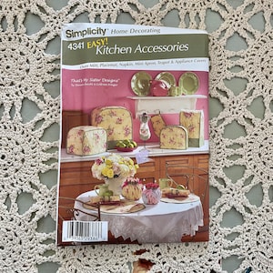 Simplicity Pattern #4741 (2005) Easy Kitchen Accessories Home Decorating UNCUT