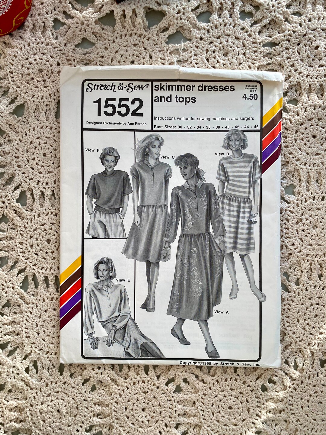 Stretch & Sew Pattern 1552 1990 Skimmer Dresses and Tops UNCUT - Etsy