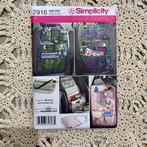 Simplicity Pattern #2916 (2008) Car Organizers UNCUT