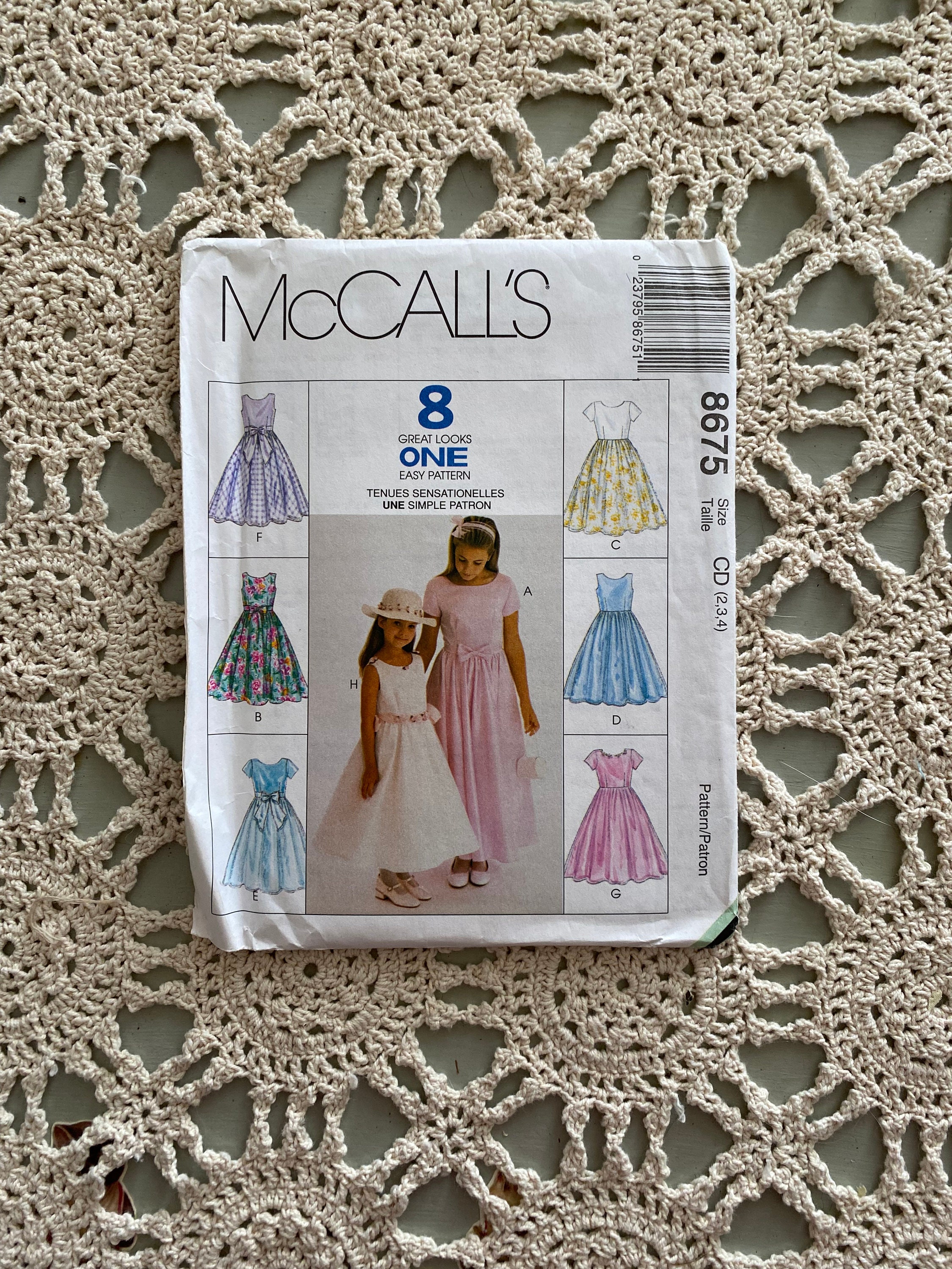 Mccall's Pattern #8675 Children's and Girls' Dress UNCUT - Etsy Mccall's Pattern #8675 Children's and Girls' Dress UNCUT - Etsy
