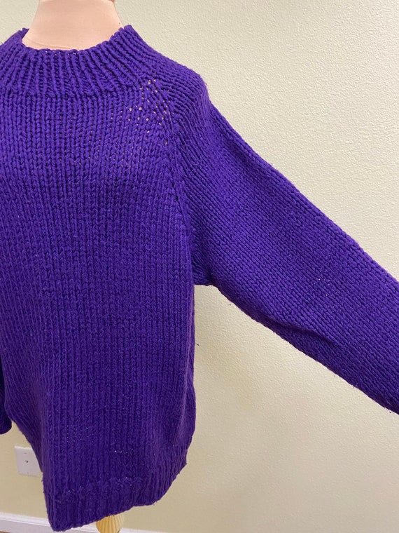 Royal Purple Mock Neck Sweater - image 3