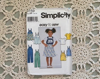 Simplicity Pattern #8159 (1998) Child's Overalls or Jumper and Top UNCUT
