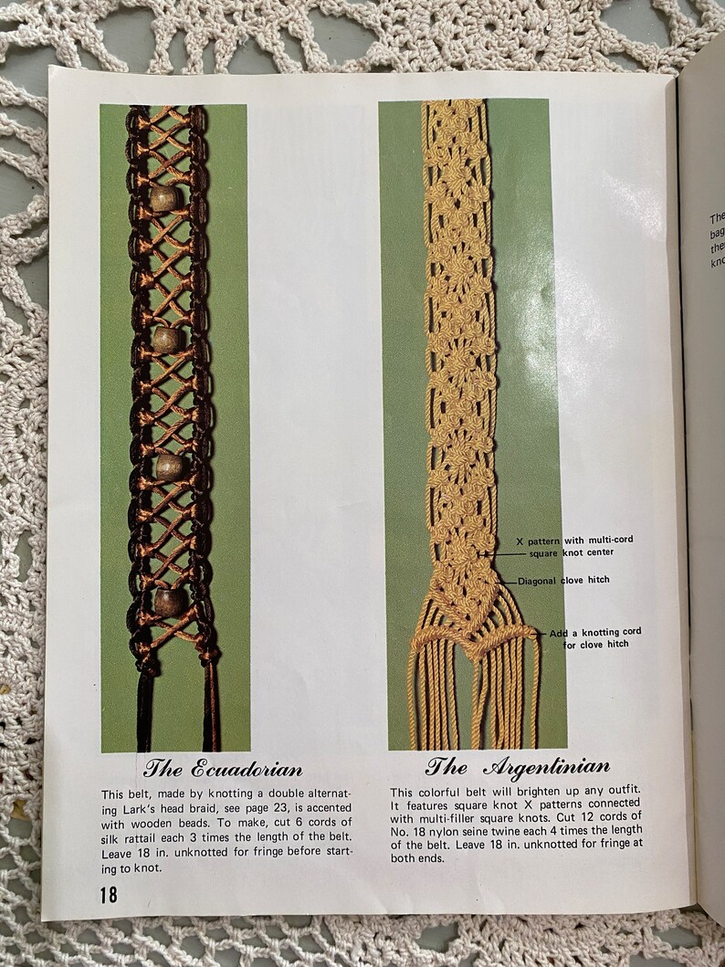 Lot De Livrets Anciens De Motifs Macramé (années 1971, 1988) - Pour Passionnés De DIY Vintage