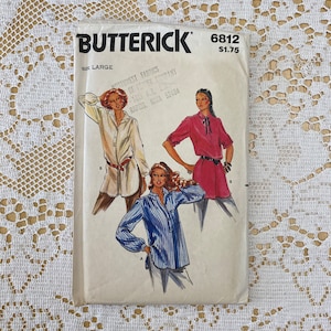 Butterick Pattern 6812 (1980s) Misses Blouse