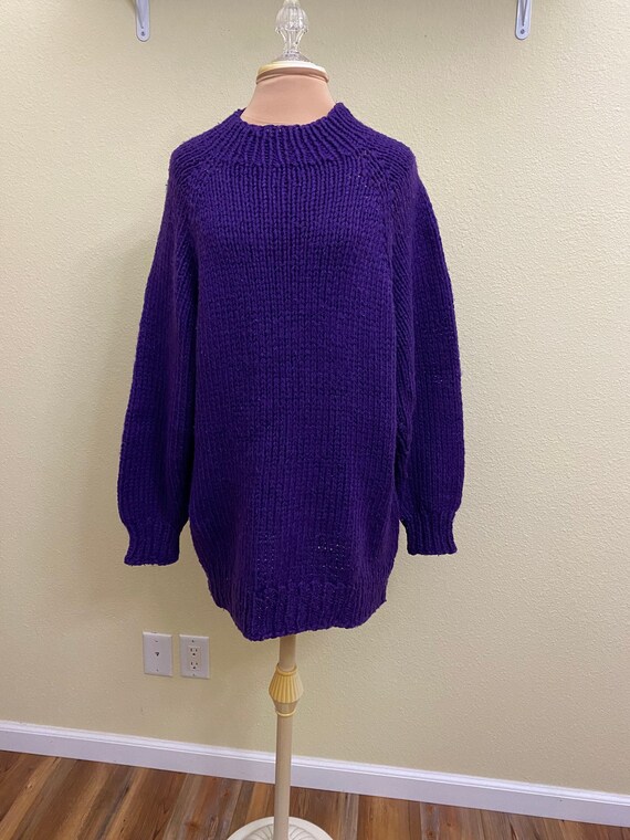 Royal Purple Mock Neck Sweater - image 1