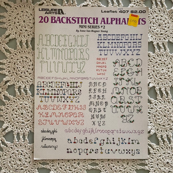20 Backstitch Alphabets - Mini Series #2 (1985)