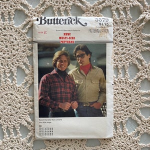 Butterick Pattern 5579 (1970s) Men&#39;s Shirt