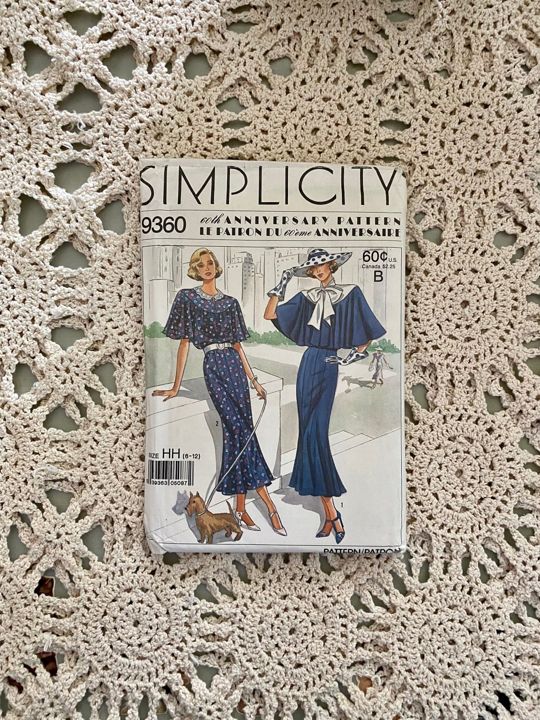 Simplicity Pattern #9360 (1988) 60th Anniversary Misses' Dress and ...