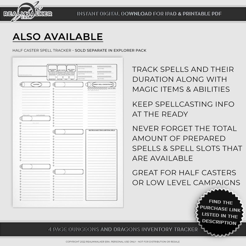 Minimalist DND 5e Visual Inventory Tracker Hoarder Pack Etsy