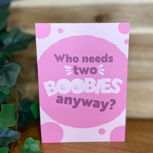 Funny Breast Cancer Card, Boobs Tried to Kill You, Support, Mastectomy  Lumpectomy, Surgery, Chemo, Encouragement, Get Well, Strength Courage 