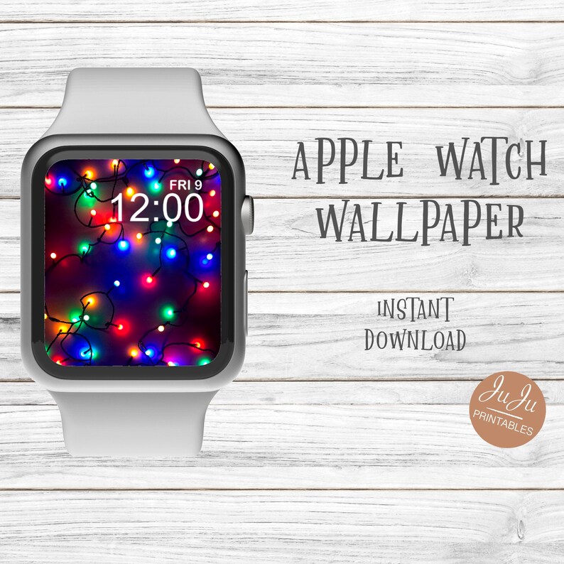 Christmas Lights Watch Wallpaper Winter Holiday Apple Watch Etsy