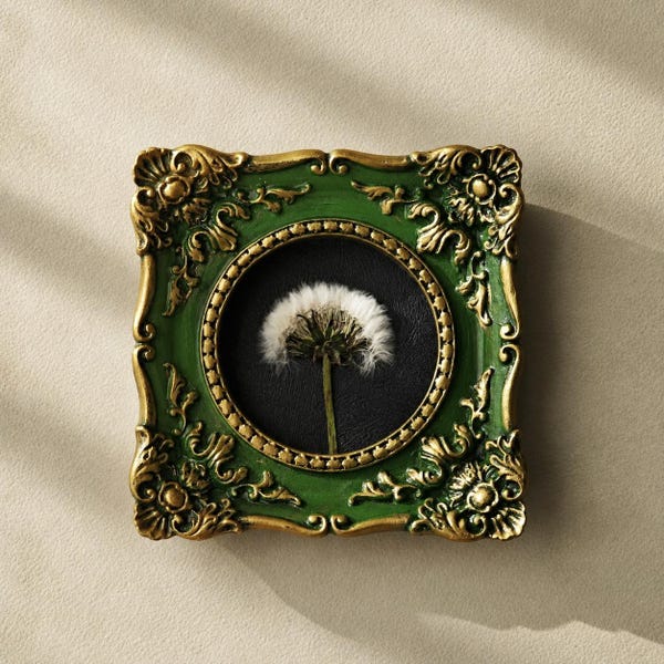 Framed Real Dandelion, Botanical Wall Decor, Preserved Flower Art, Nature Lover Gift