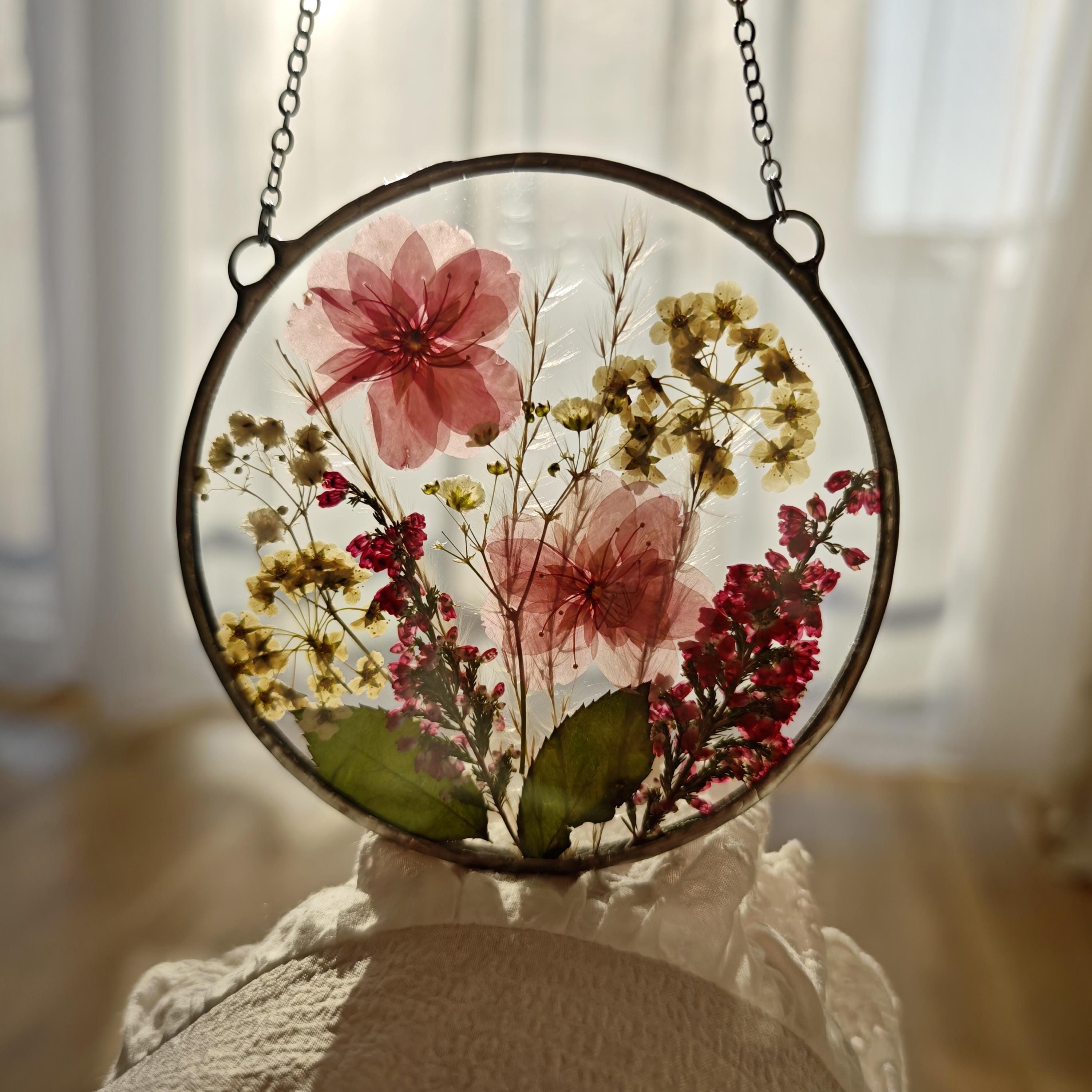 Handmade Pressed Flower Frame – Real Wildflowers, Unique Mother’s Day Gift, Botanical Wall Art, Pressed flower art, Nature-Inspired