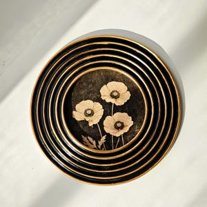 Original round photo frame, small picture frames, mini gold frame