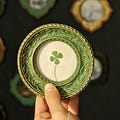 Real Four Leaf Clover Framed Art, Good Luck Gift, Miniature Botanical Wall Decor product logo