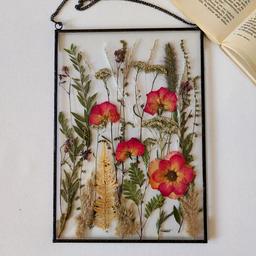 Pressed Flower Art Pressed Flowers Frame Botanical Art Resin Etsy