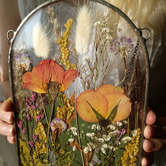 Floral Glass Photo Frame Floral Glass Photo Frame