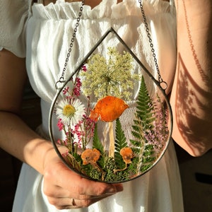 Stained Glass Herbarium: Pressed Wildflower & Mushroom Art