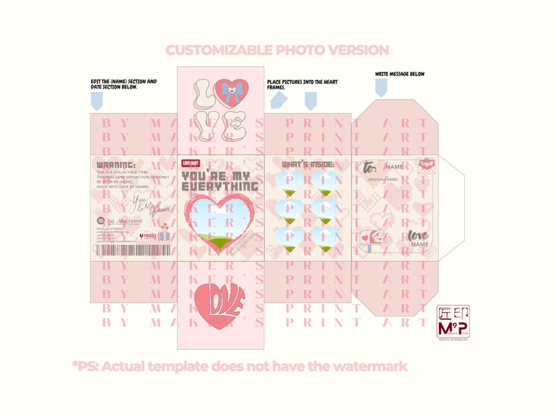 Custom Blind Box Template: DIY Personalized Proposal Gift for Her Custom Blind Box Template: DIY Personalized Proposal Gift for Her