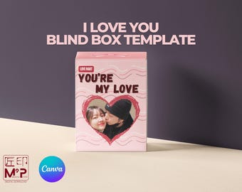 Customizable Blind Box Template: DIY Valentine's Gift (Digital Download) (Printable)